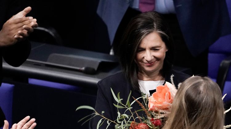 Göring-Eckardt nach ihrer Wahl zur Bundestagsvizepräsidentin.