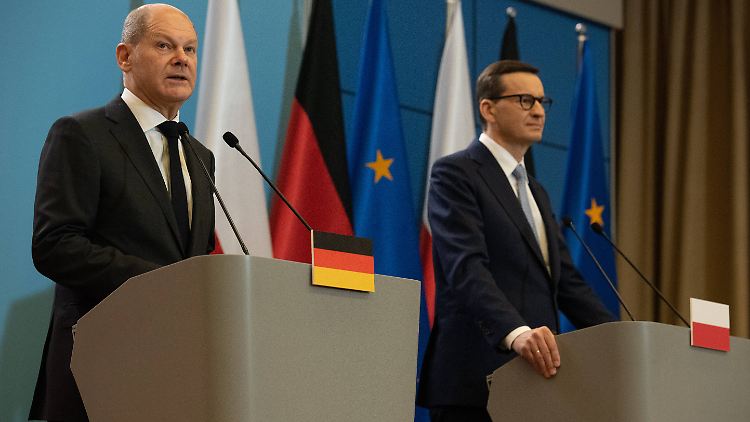 Scholz und Morawiecki hatten viel zu besprechen - und es gab nicht nur Konsens zwischen den beiden Regierungsschefs.