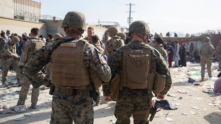 US-Soldaten Ende August bei der Evakuierungsmission am Kabuler Flughafen. 