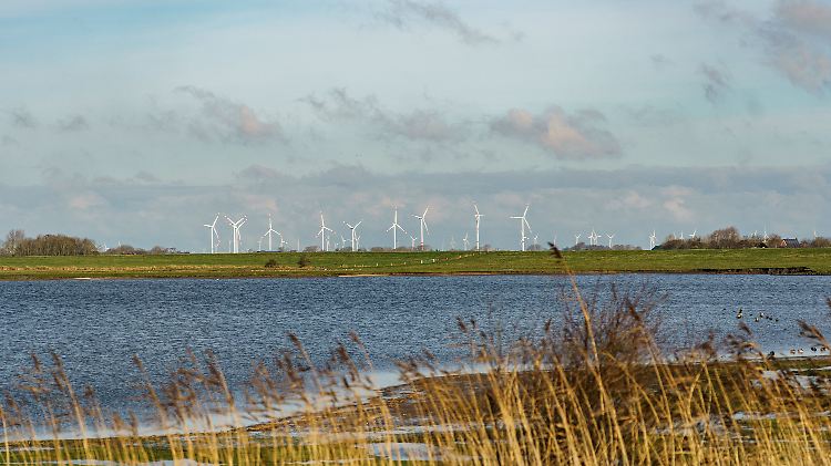 Da die erste Jahreshälfte deutlich windärmer ausfällt, sinkt der aus Windenergie erzeugte Stromanteil deutlich.