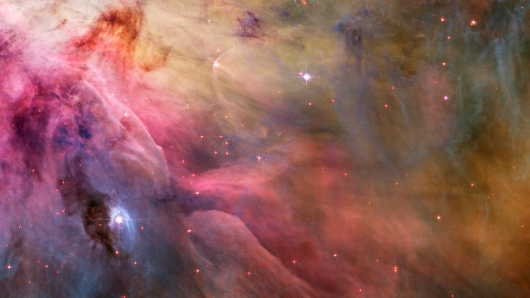 Der Stern LL Orionis zusammen mit dem Orionnebel: Unendliche Weiten, in die der Mensch vordringen möchte. Um so weit zu kommen, muss er sich schnell bewegen.