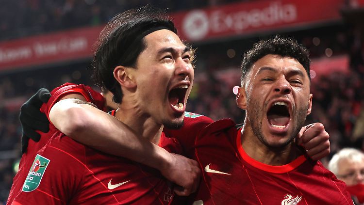 Takumi Minamino rettet die Reds ins Elfmeterschießen.