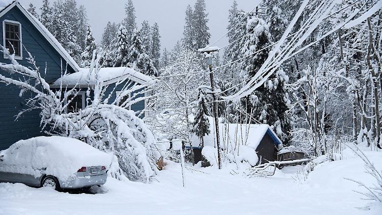 Nevada City ist eingeschneit. 