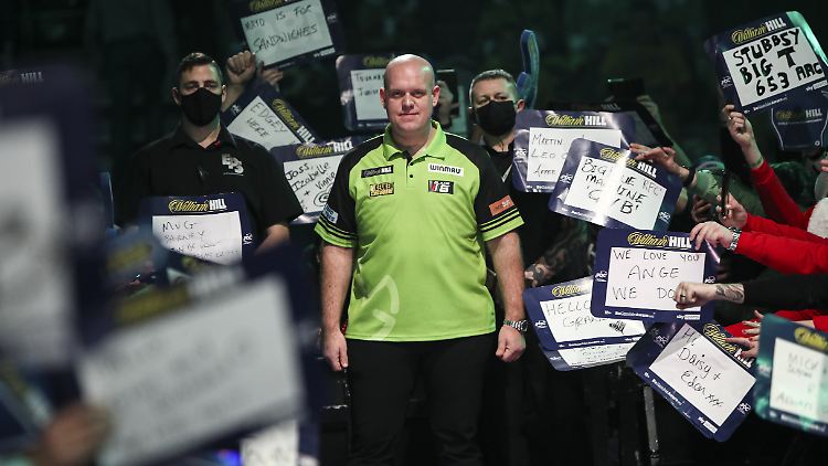 Einer der Topfavoriten scheidet bei der WM aus: Darts-Star Michael van Gerwen ist mit Corona infiziert.