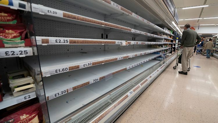 Im Januar könnte es in Großbritannien Probleme bei der Lebensmittelversorgung geben.