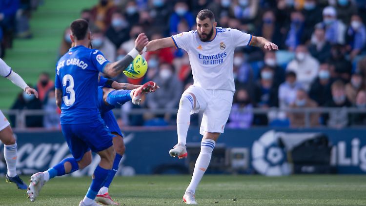Reals Star-Stürmer Benzema blieb gegen Getafe ohne Torerfolg. 