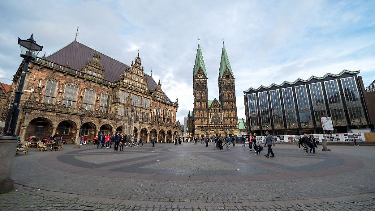 Rathaus, Dom und Bürgerschaft in Bremen: Rapide steigendes Fallaufkommen.