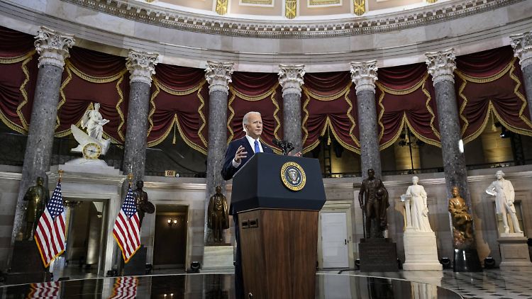 Biden nannte seinen Amtsvorgänger nicht beim Namen.