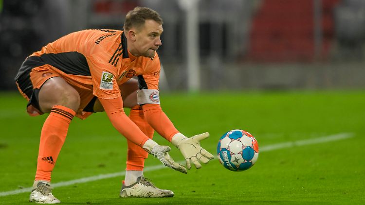 Neuer bei seinem letzten Einsatz im Spiel gegen Wolfsburg. 