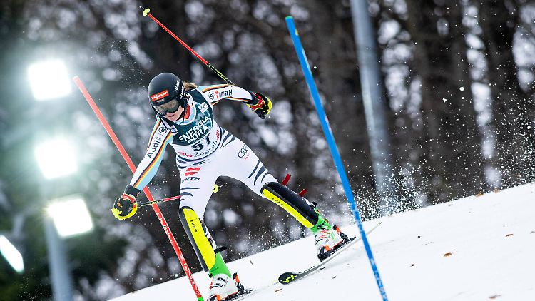 Paulina Schlosser Sekunden vor ihrem schweren Sturz.