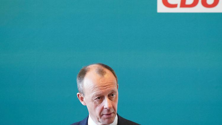 Die programmatische Neuausrichtung der CDU scheint eine Herkules-Aufgabe zu sein: Friedrich Merz am Samstag in Düsseldorf. 