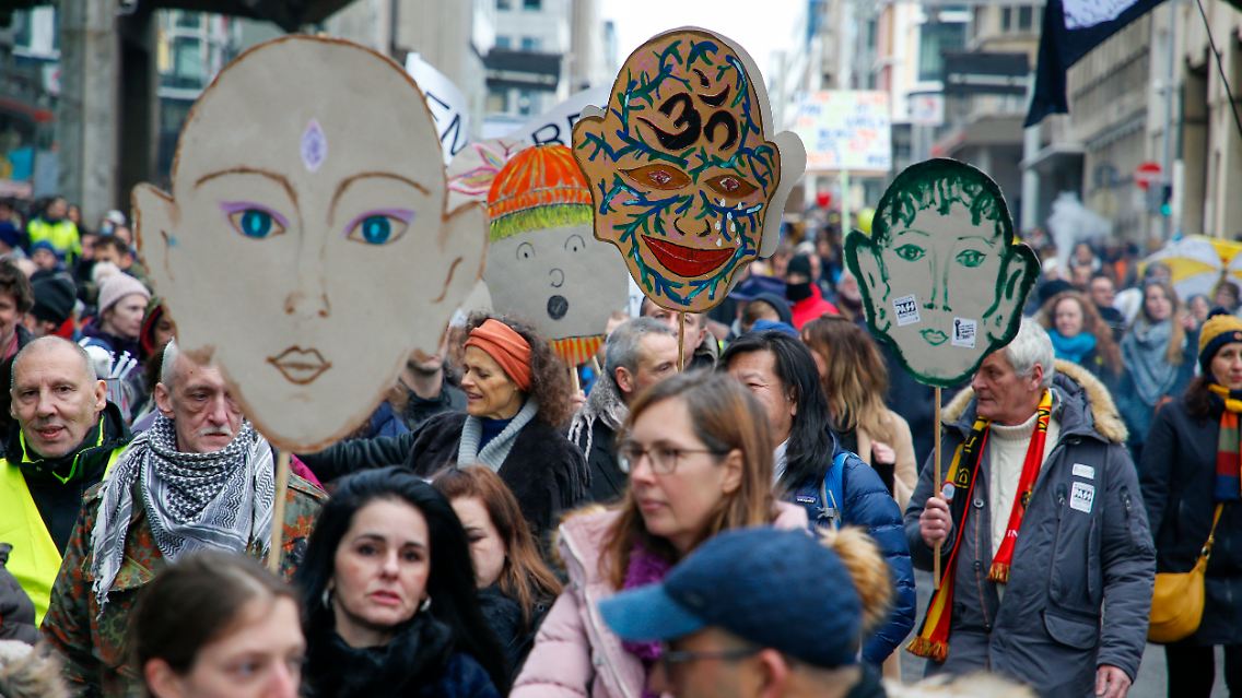 Die Demonstration verlief weitgehend friedlich.