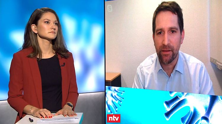 Thorsten Lehr - hier im Gespräch mit ntv-Moderatorin Tamara Bilić - ist Professor für Klinische Pharmakologie an der Universität des Saarlands. Er hat gemeinsam mit Kollegen den Covid-19-Simulator entwickelt, um den Pandemie-Verlauf zu modellieren.