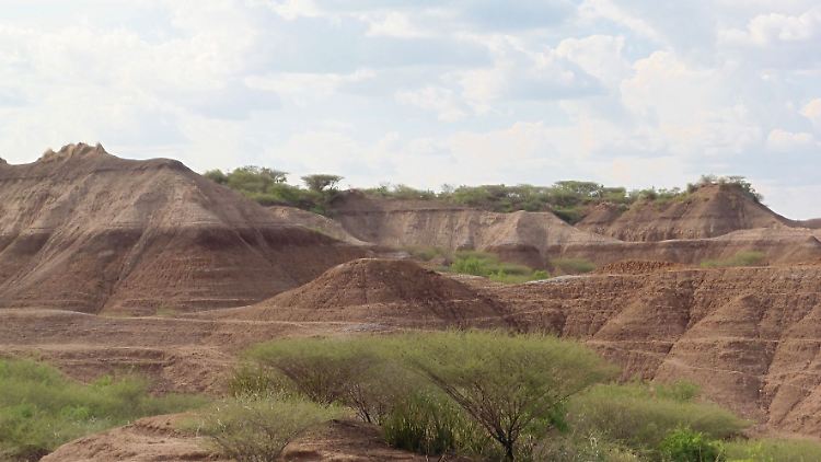 Geologische Formation Omo Kibish im Südwesten Äthiopiens.