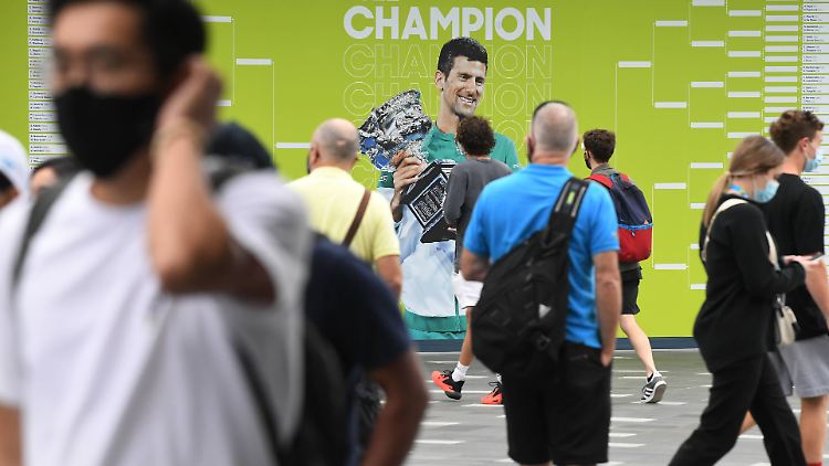 Djokovics Präsenz in Melbourne beschränkt sich jetzt auf Bilder.