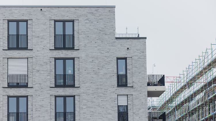 Neubauwohnungen, die nach dem KfW-Förderprogramm für Effizienzhäuser KfW55 entstanden sind, im Kölner Stadtteil Ehrenfeld.