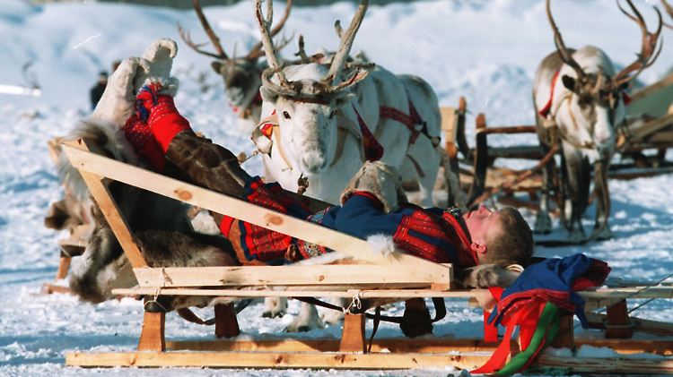 Pause, bis wieder Gäste kommen: Rentierschlitten-Führer in Lillehammer.