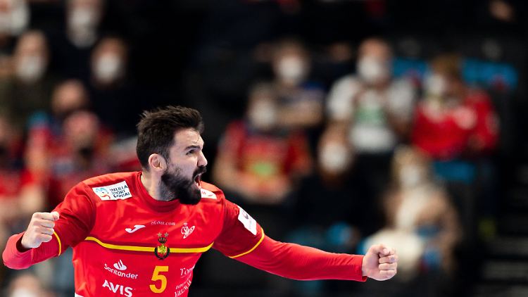 Jorge Maqueda Peño jubelt über Spaniens Einzug ins Finale.