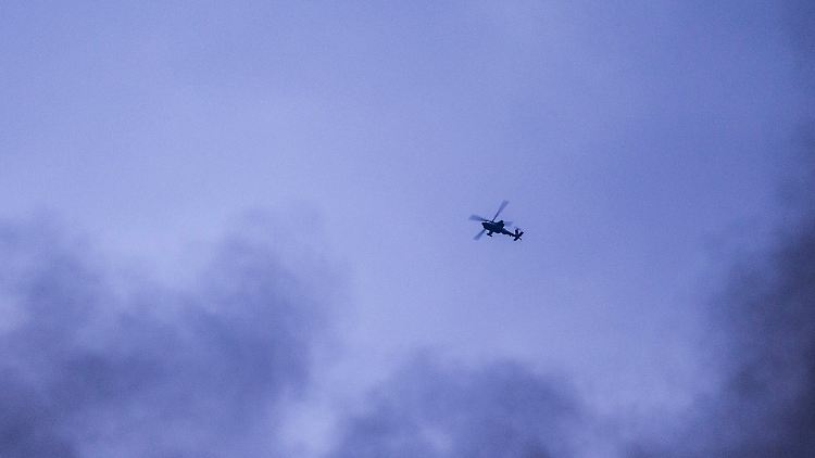 Ein Hubschrauber bei einem Angriff im Nordosten Syriens im Januar. 
