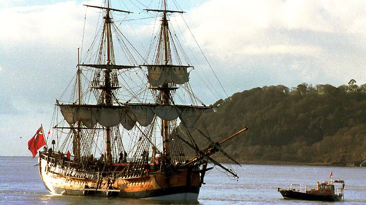 Ein Nachbau der "Endeavour": Mit dem Schiff hatte James Cook einst den südwestlichen Pazifik erforscht.