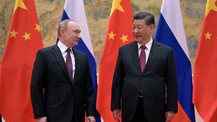 Wladimir Putin und Xi Jinping in Peking.