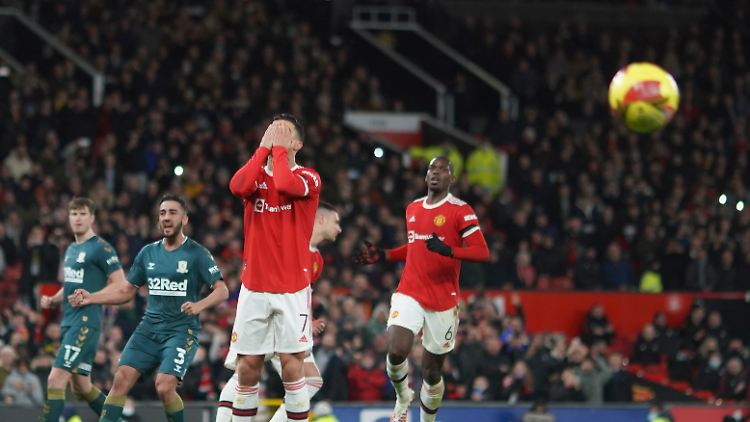Cristiano Ronaldo war Manchester United gegen den FC Middlesbrough ausnahmsweise keine große Hilfe.