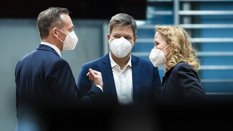 Minister Wissing, Habeck und Lemke.