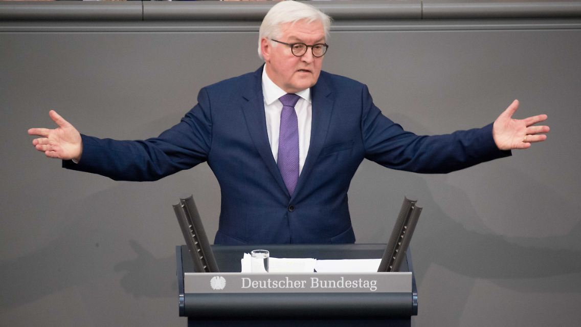 Steinmeier am 26. Januar 2017 im Bundestag. Dies war seine letzte Rede als Minister im Plenarsaal.