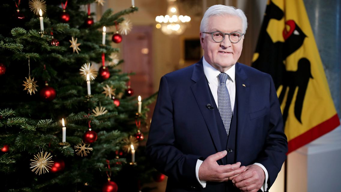 Steinmeier bei seiner Weihnachtsansprache 2020.