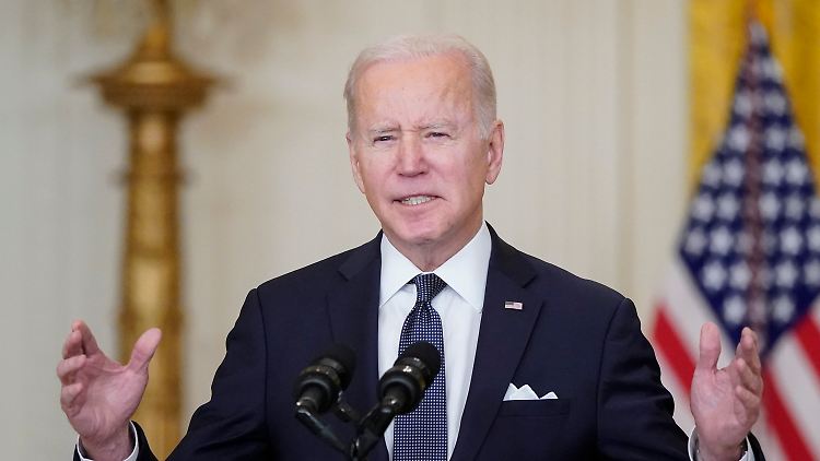 Glaubt weiterhin an eine russische Invasion in der Ukraine: Joe Biden.