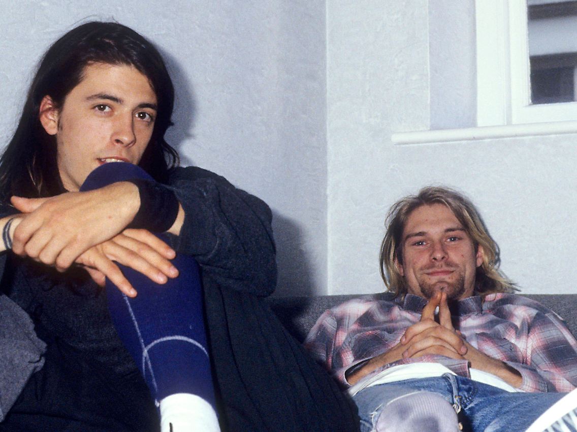 Dave und Kurt beim Interview zum Europa-Release ihres Albums "Nevermind" bei Geffen Records.