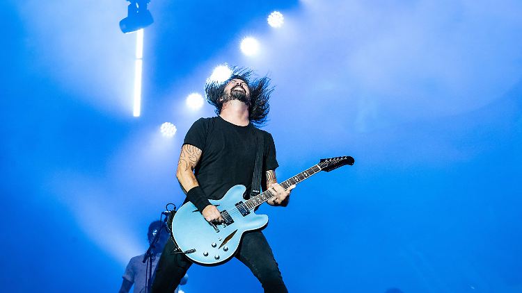 Voll in seinem Element: Dave Grohl 2019 in Leeds. 