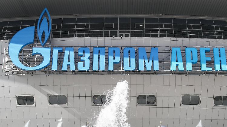 Das Stadion in St. Petersburg. 