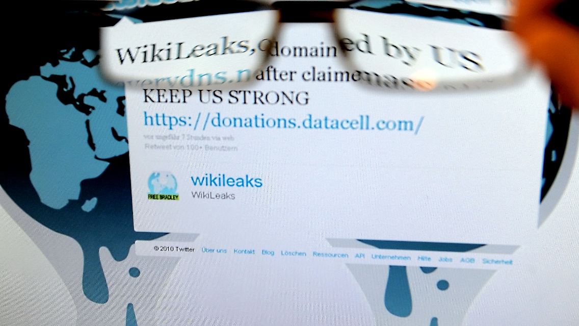 Die Twitter-Seite von Wikileaks.