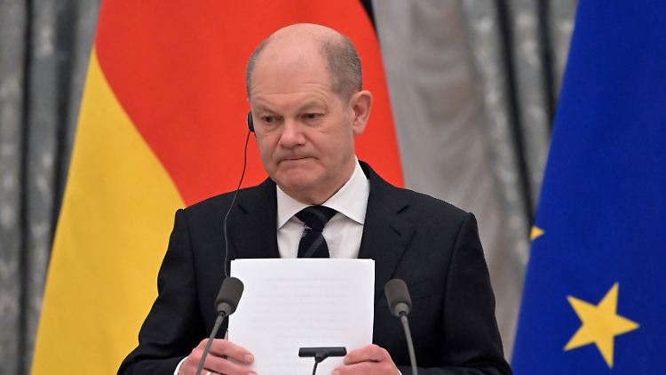 Bundeskanzler Scholz hatte den russischen Präsidenten noch vor wenigen Tagen besucht.