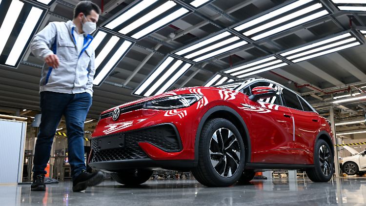Zwickau ist für Volkswagen aktuell der wichtigste europäische Standort für die Fertigung von Elektroautos, wie zum Beispiel des  ID.5.