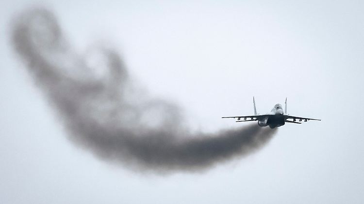 Eine MiG-29 der ukrainischen Luftwaffe.