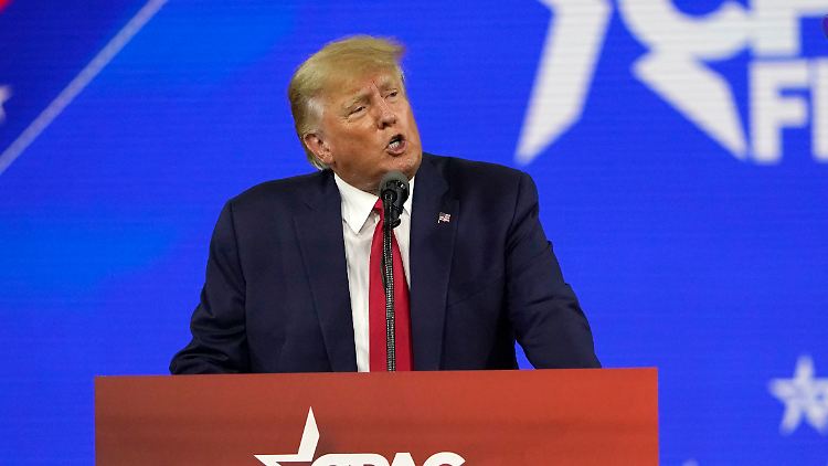 Trump bei seinem Auftritt in Florida.