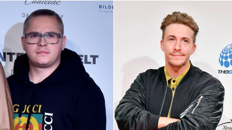 Gustav Schäfer (l.) von Tokio Hotel und David Friedrich von Eskimo Callboy packen mit an.