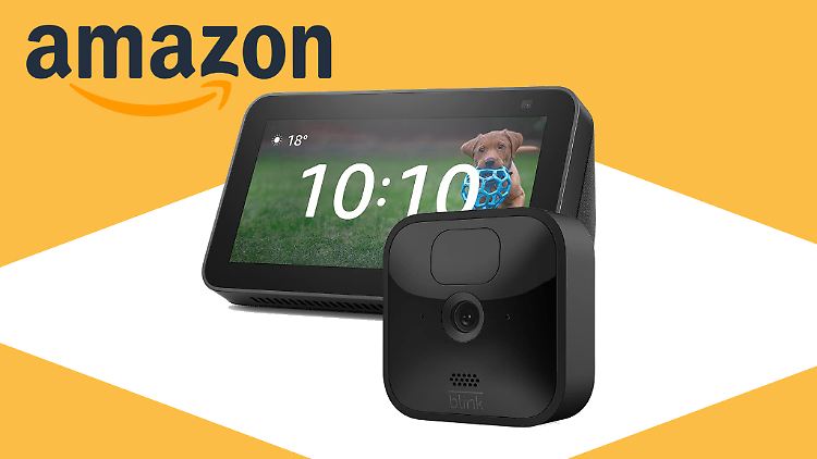 Amazons Echo Show 5 gibt es günstig im Verbund mit der Überwachungskamera Blink Outdoor.