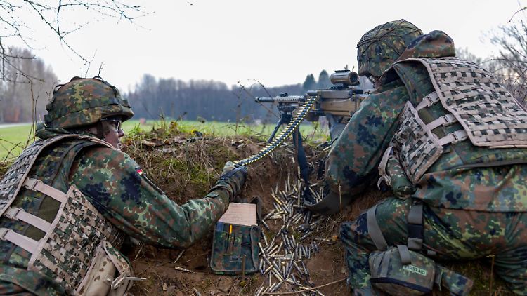 Deutsche Marineinfanteristen bei ihrer Ausbildung in Mecklenburg-Vorpommern.