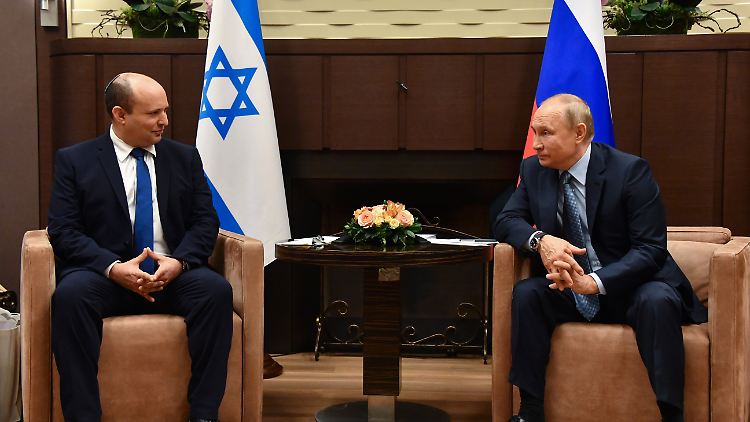 Ministerpräsident Bennett und Präsident Putin im Oktober vergangenen Jahres.
