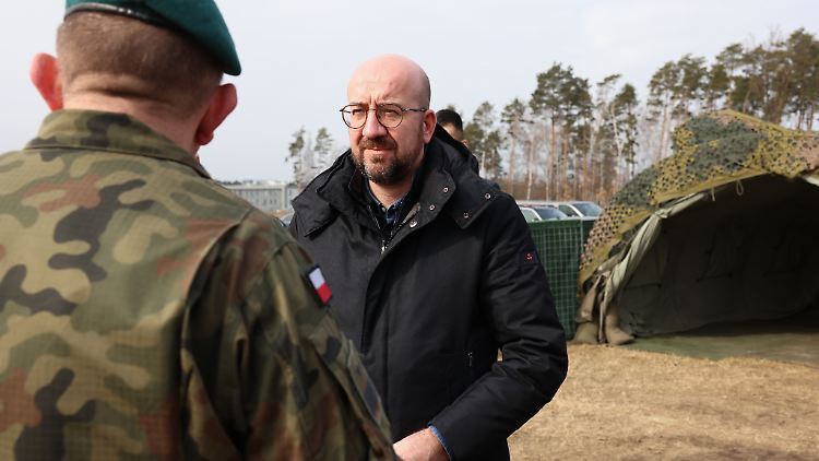 EU-Ratspräsident Michel besucht am Mittwoch die polnisch-ukrainische Grenze.