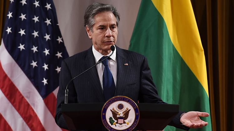 US-Außenminister Blinken bei seinem Besuch in Litauen.