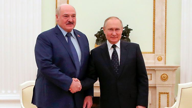 Lukaschenko zu Besuch bei Putin im Kreml.