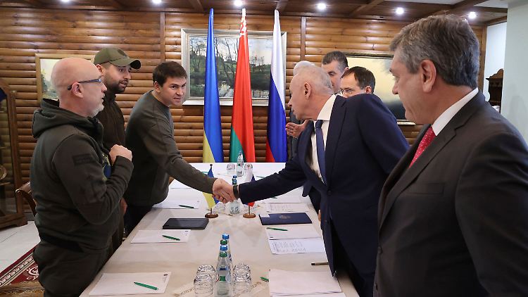 Anfang März trafen sich Arbeitsgruppen aus Russland und der Ukraine an der ukrainisch-belarussischen Grenze.