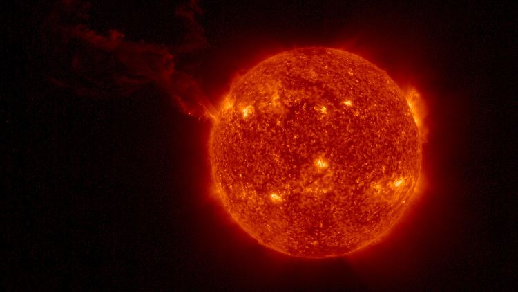 Sonneneruption, aufgenommen von der Sonde "Solar Orbiter".
