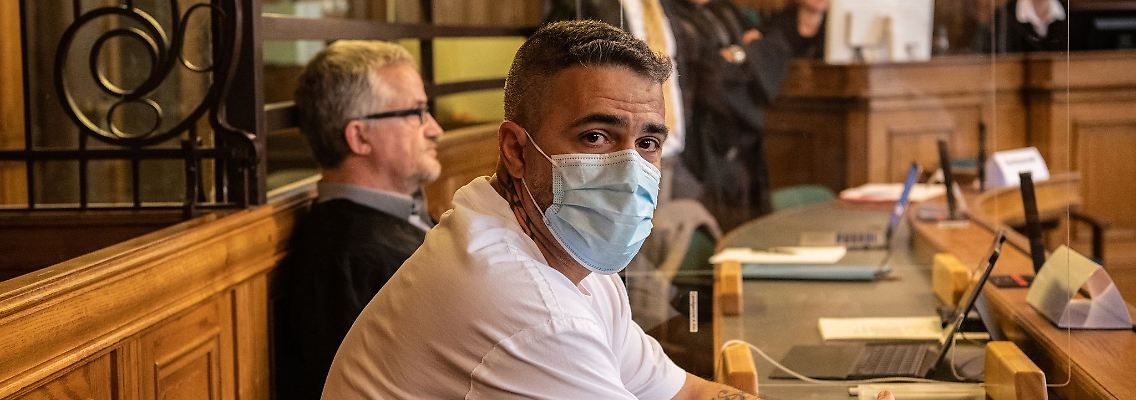 Anis Mohamed Youssef Ferchichi, bekannt als Rapper Bushido, zu Beginn des Prozesses.