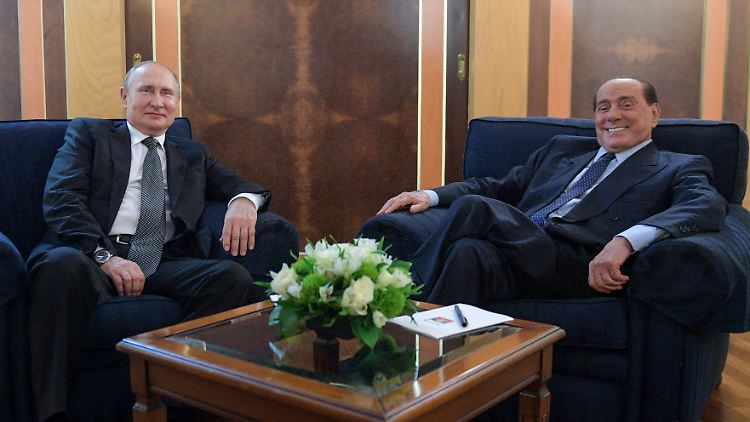 Putin und Berlusconi im Jahr 2019.