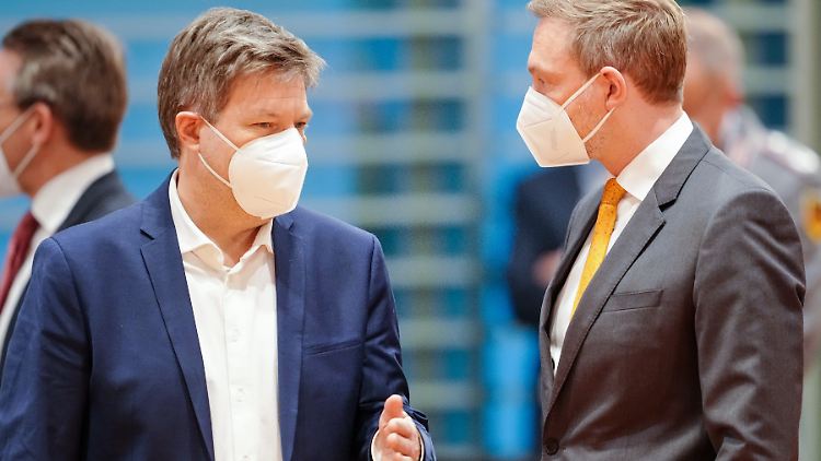 Wollen die Bürger angesichts explodierender Energiepreise entlasten, sind sich beim Spritpreis aber uneins: Wirtschaftsminister Habeck und Finanzminister Lindner. 